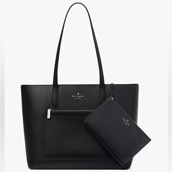 3pc Kate Spade Black Staci Tote and Wristlet Set - Picture 13 of 14